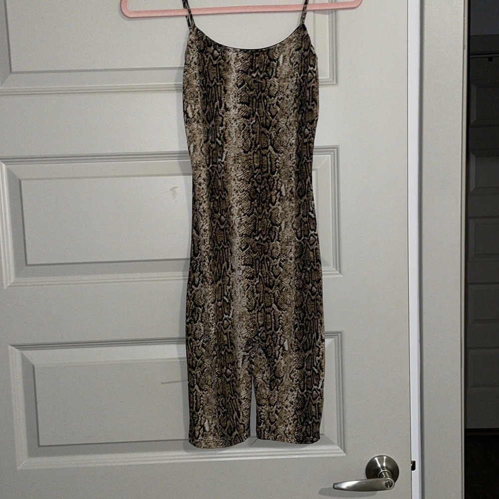 Leopard print romper